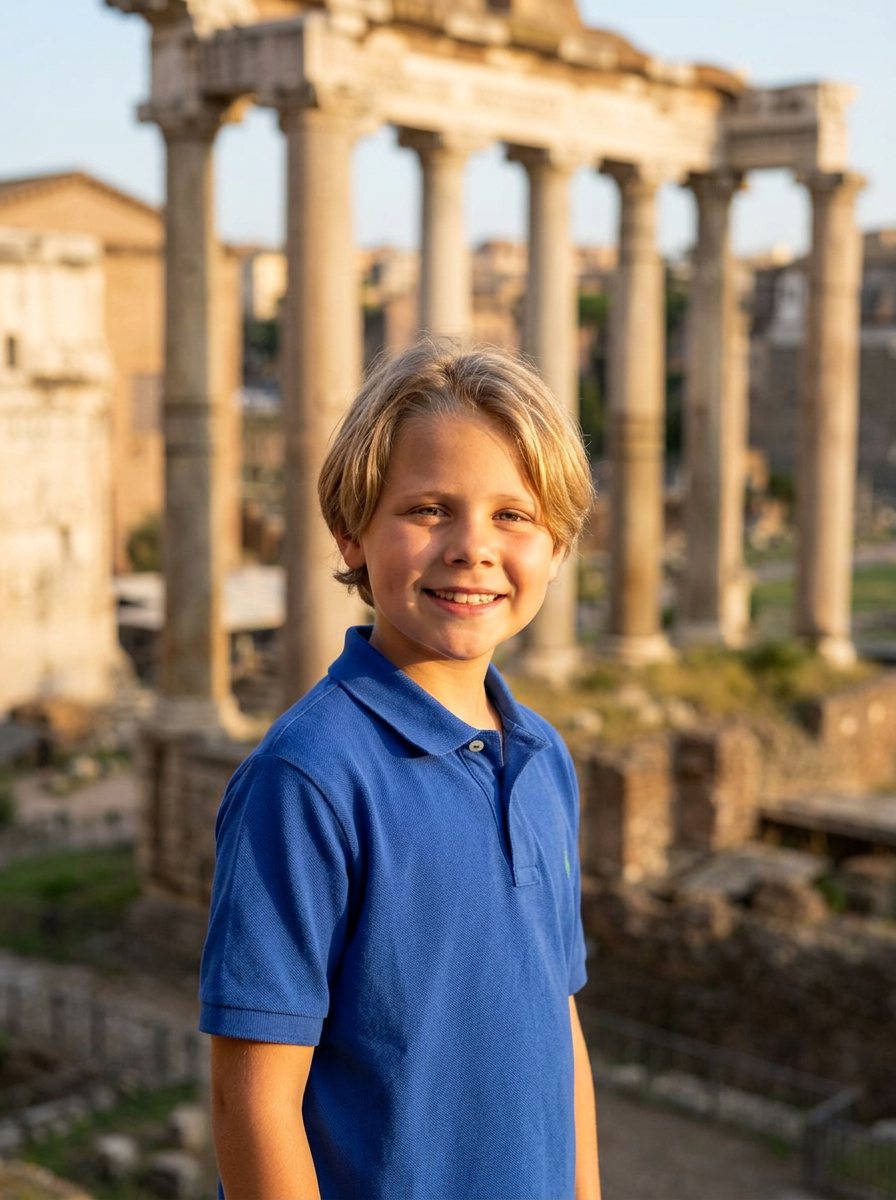 Tage Hammerberg at ancient Roman ruins